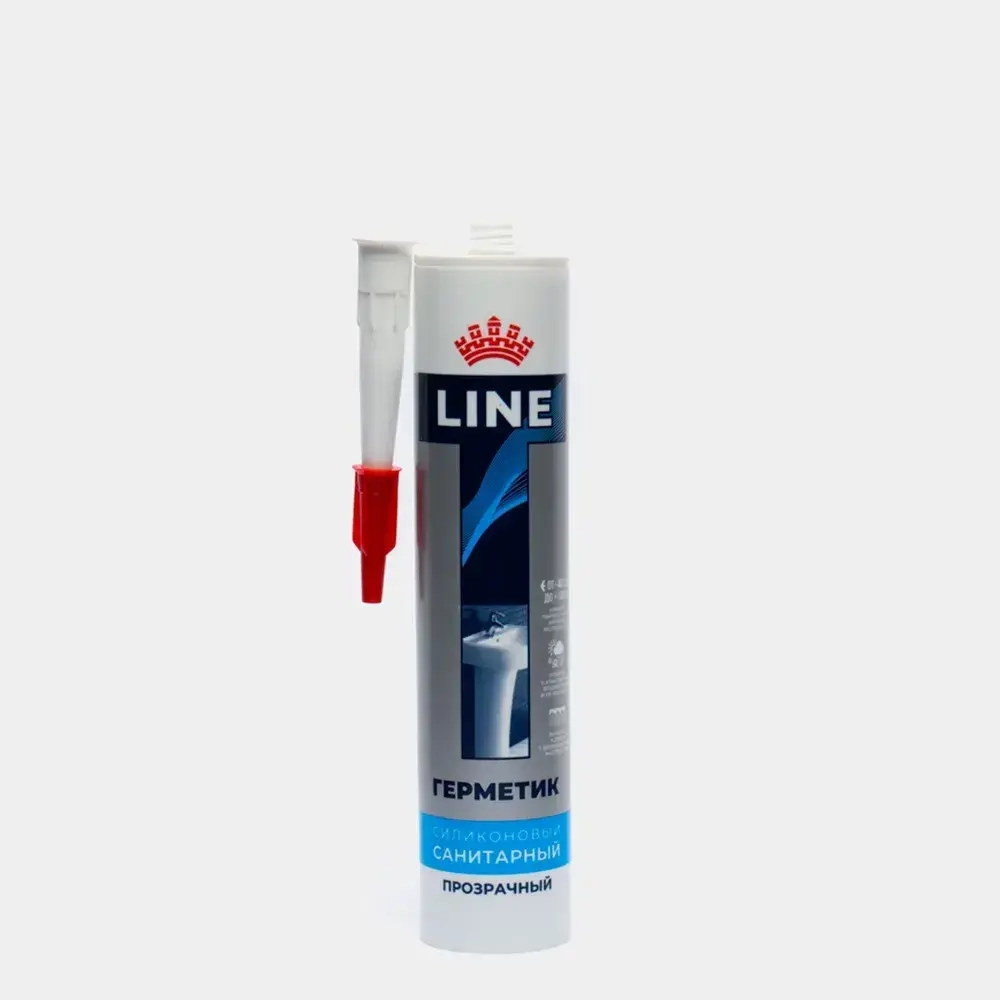 Герметик силиконовый санитарный, прозрачный, 260 мл, T LINE