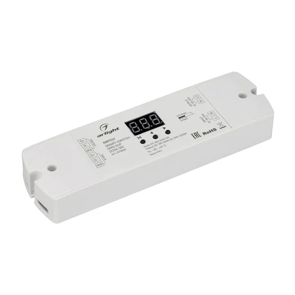 Выключатель SMART-SWITCH-DMX-SUF (230V, 5A) (Arlight, IP20 Пластик, 3 года) 033004