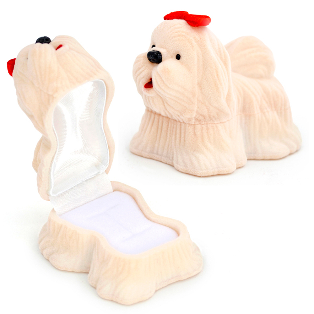 Футляр «Детская» болонка‑девочка под кольцо