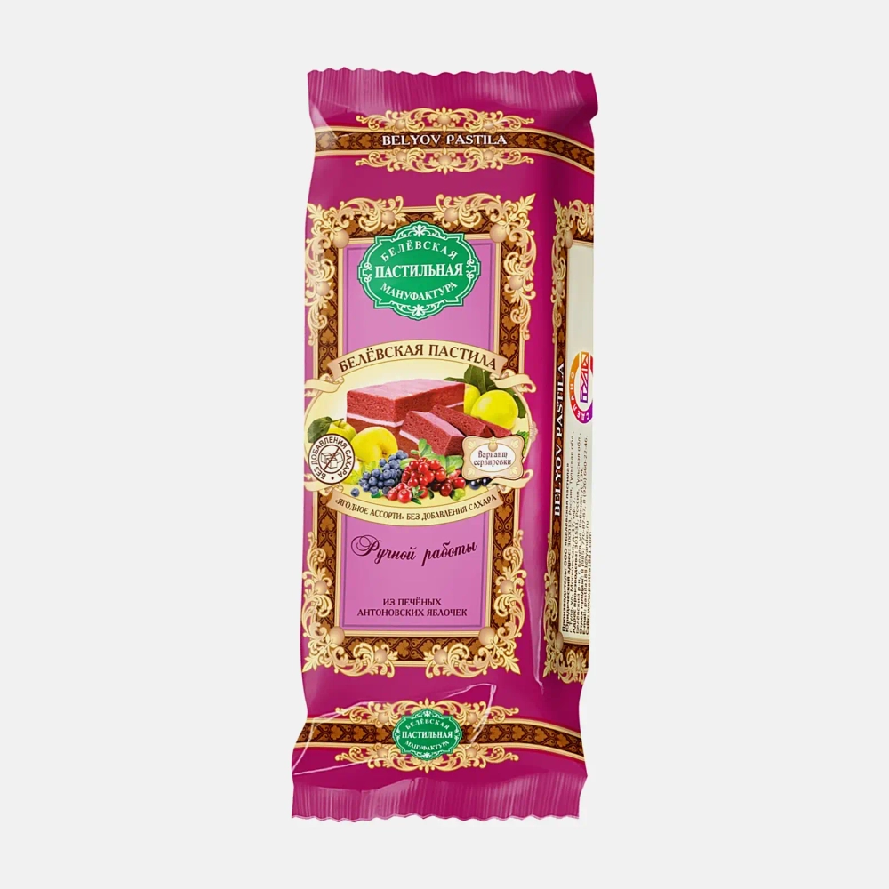 Ягодное ассорти Белевская Пастила без сахара 50г