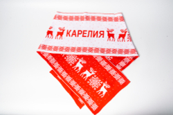 Вязаный шарф с карельскими узорами "Карелия"