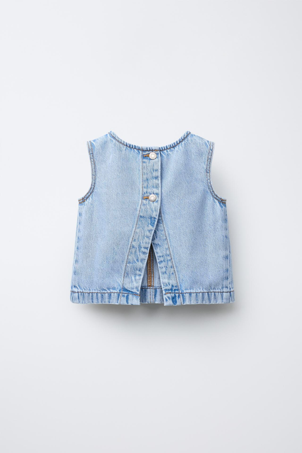 ZARA ТОП ИЗ ДЕНИМА, ГОЛУБОЙ