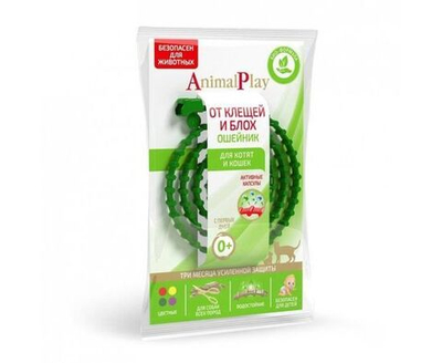 Animal Play ошейник для собак, от блох и клещей, зеленый, 75 см