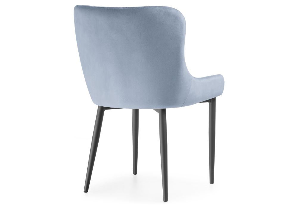 Стул на металлокаркасе Teo light blue / black