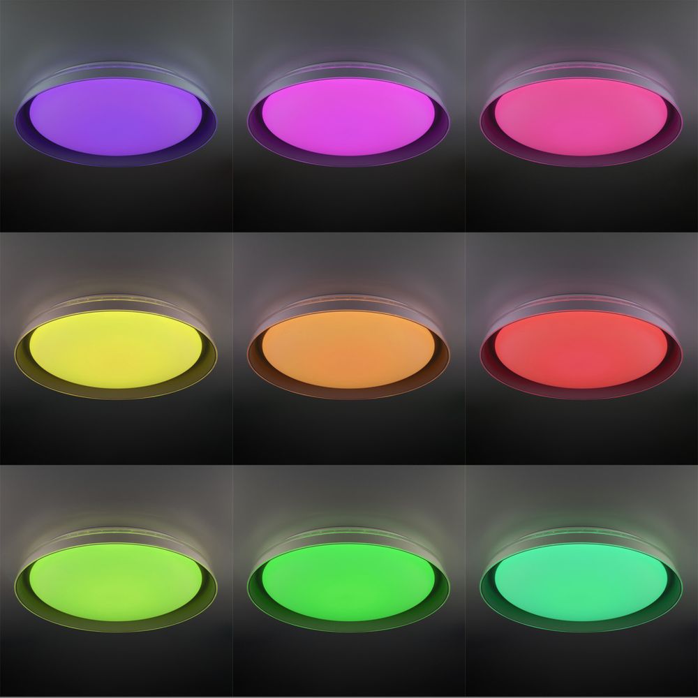 Citilux MEGA CL752451G LED RGB Светильник с пультом Белый+Серый