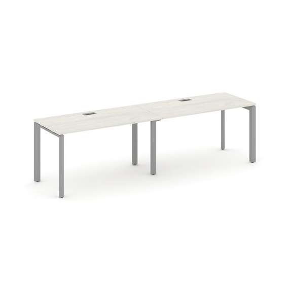 Style Project Рабочая станция односторонняя SN-59P.ORS-021 Дуб Наварра/Металл Серый/Серебро Заглушка