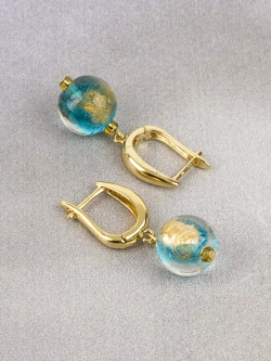 Серьги бижутерия из муранского стекла