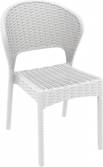 Стул пластиковый плетеный Siesta Contract Daytona, белый