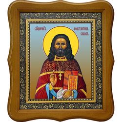 Константин Сухов, священномученик, пресвитер. Икона на холсте.