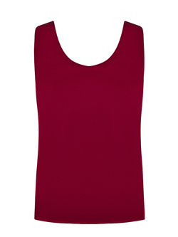 Топ с глубоким вырезом из натурального шелка с шарфиком