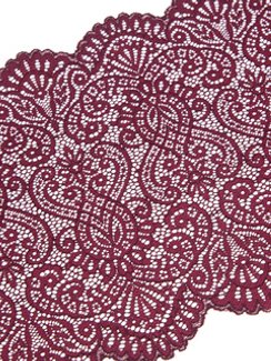 03-251 Кружево эластичное 22 см, бордо