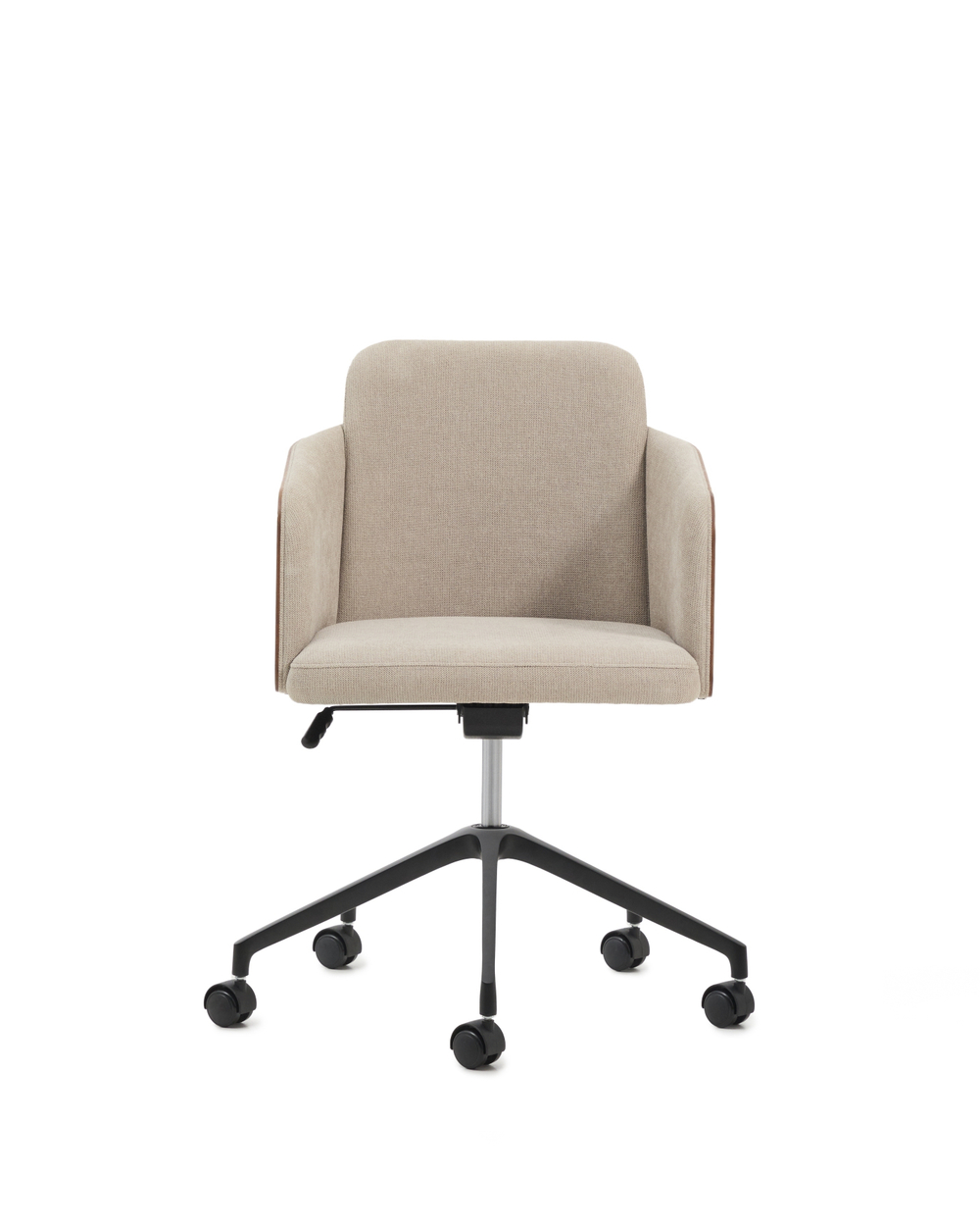 Офисный стул Madai из коричневого шенилла и ясеневого шпона