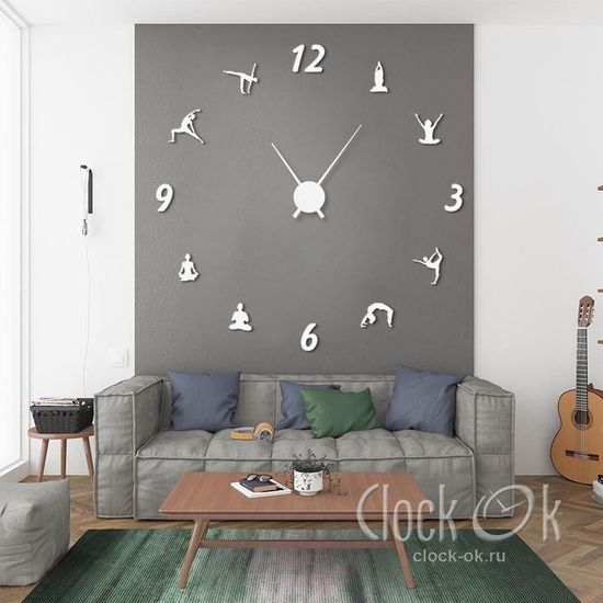 Настенные 3D часы Йога