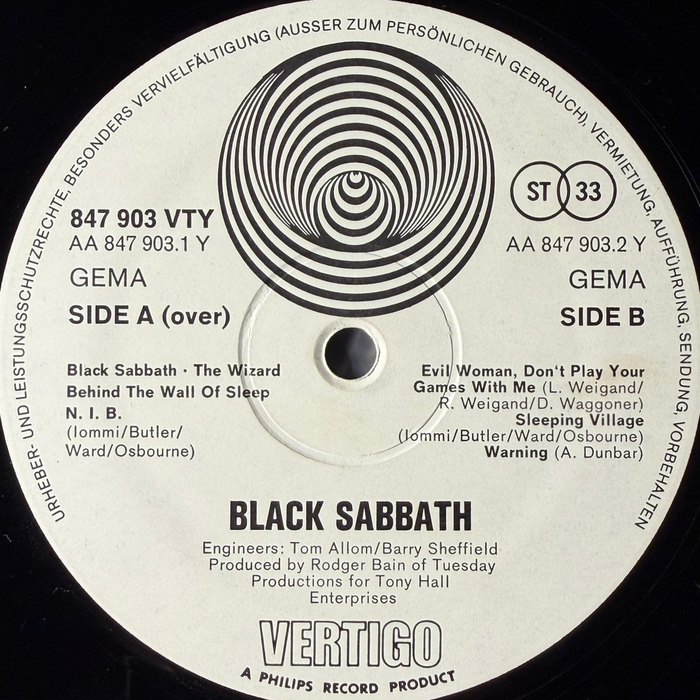 Black Sabbath - Black Sabbath (Германия 1970г.)