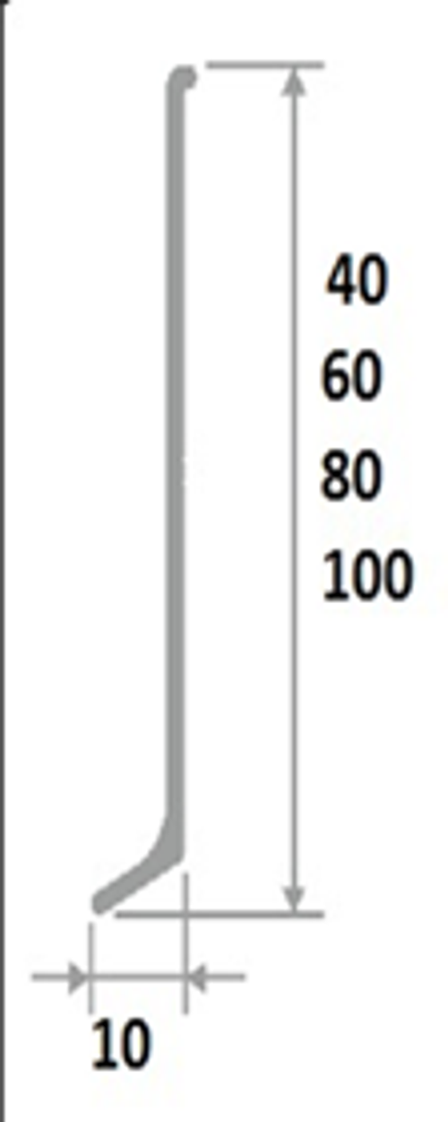 Алюминиевый плинтус ПЛ-80 черный муар 3000 мм