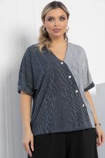 Блуза Миланья (сине-белая) Б12845-27М LT Collection