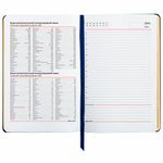 Ежедневник недатированный А5 (138х213 мм), BRAUBERG VISTA, под кожу, гибкий, 136 л., "Sky boat", 112042