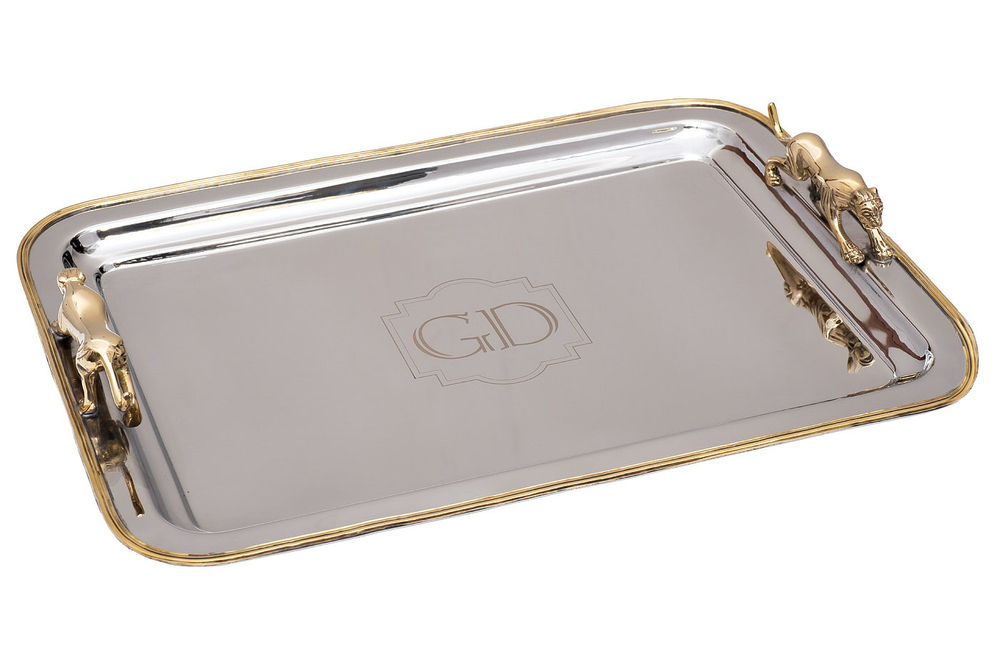 Поднос 48x35x7см Garda Decor Леопарды