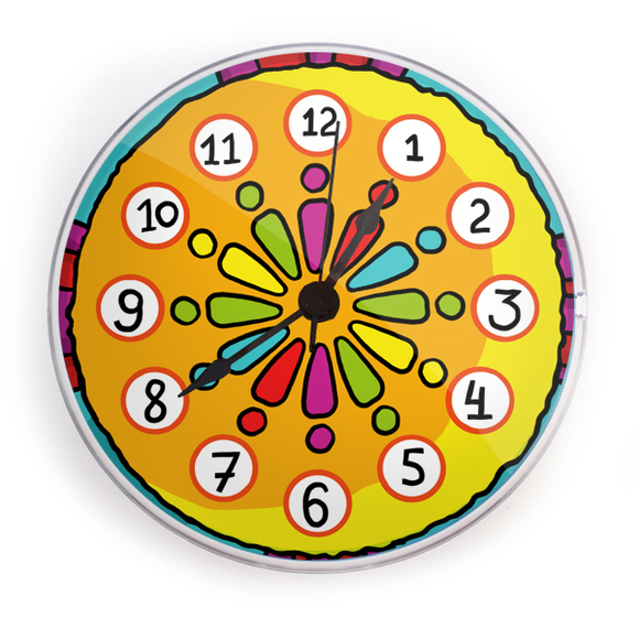 Часы на магните "Радуга"