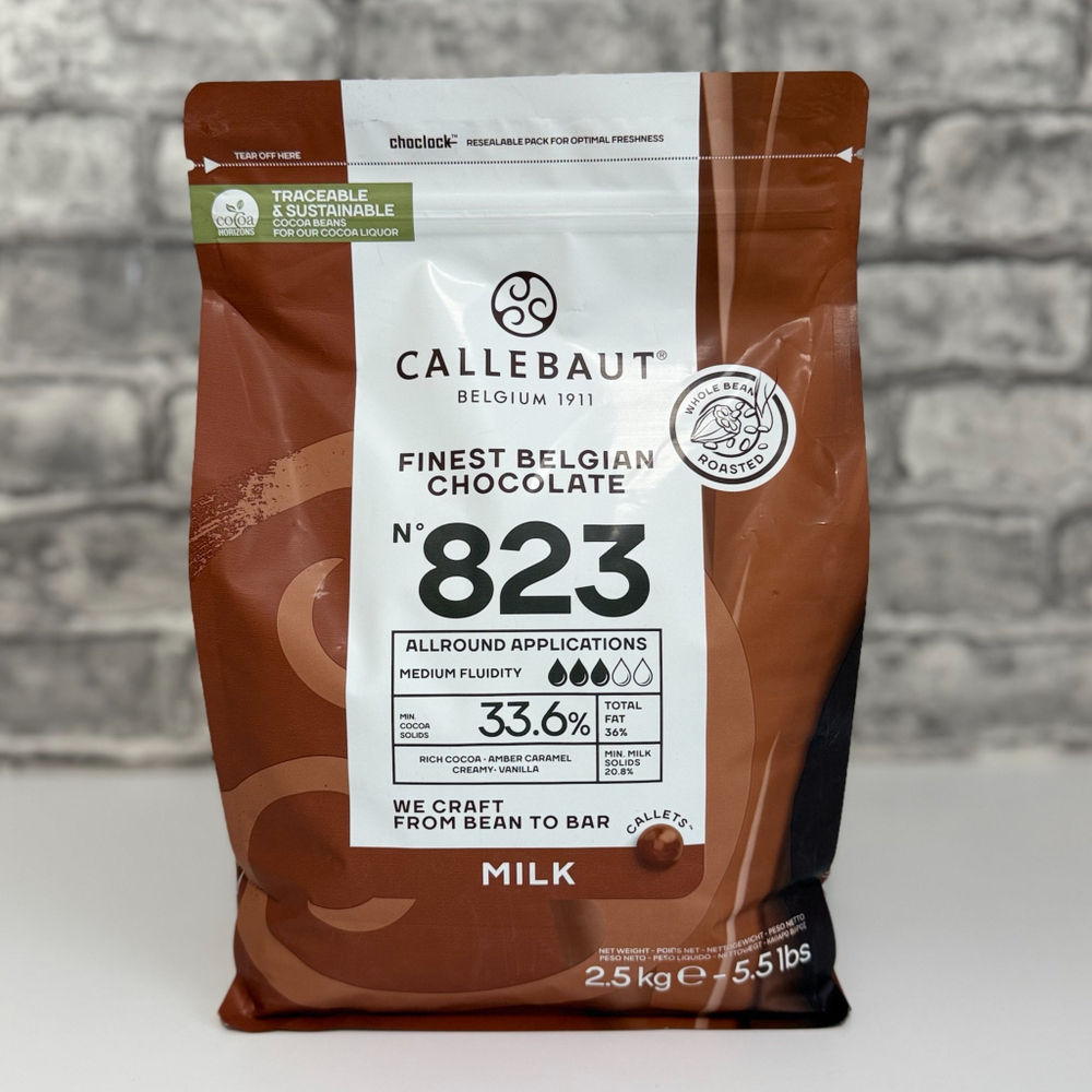 Шоколад молочный 33.6% CALLEBAUT 2.5 кг