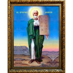 Святой пророк Моисей. Икона на холсте.