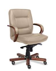 Кресло для руководителя Senator B бежевая кожа