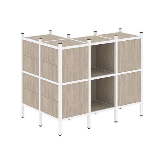 Лофт Угловой внешний стеллаж наборный VR.L-51  862*1278*1047