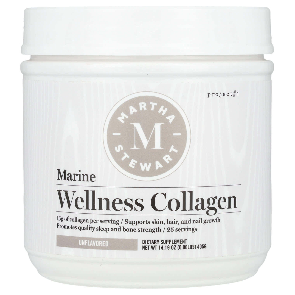 Martha Stewart Wellness, морской коллаген, без добавок, 405 г (14,19 унции)