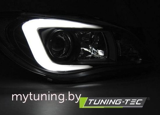 Передние фары tube light black hid для Subaru Impreza II GD 06-07