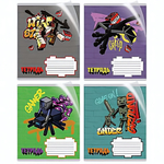 Тетрадь А5 18л. клет. "My Game" в доп. ПВХ обложке, с полями, 92% белизна, 4 дизайна (Центрум)