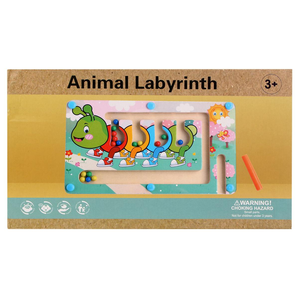 Развивающая игрушка деревянная Лабиринт магнитный в ассортименте мал, C-41911