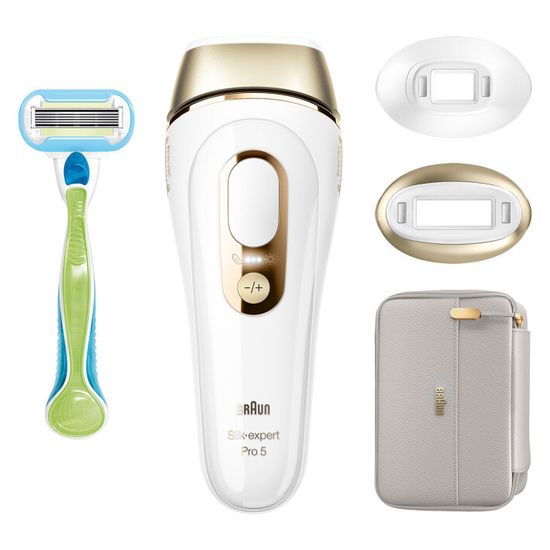 Фотоэпилятор Braun Silk-expert Pro 5 IPL PL5154 с 3 дополнительными аксессуарами: прецизионная насадка, бритва Venus, сумка для хранения