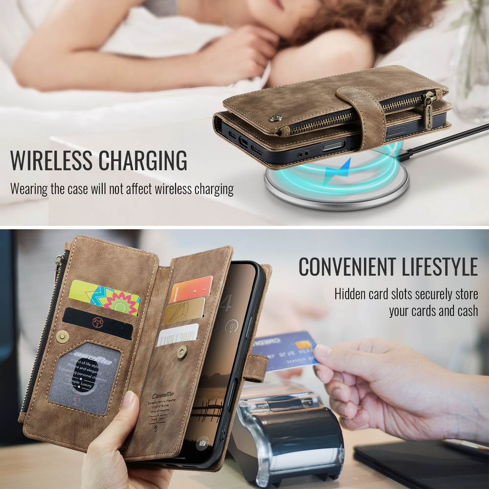 Многофункциональный чехол-кошелек CaseMe 3 in 1 Matte Wallet для iPhone 17 Pro