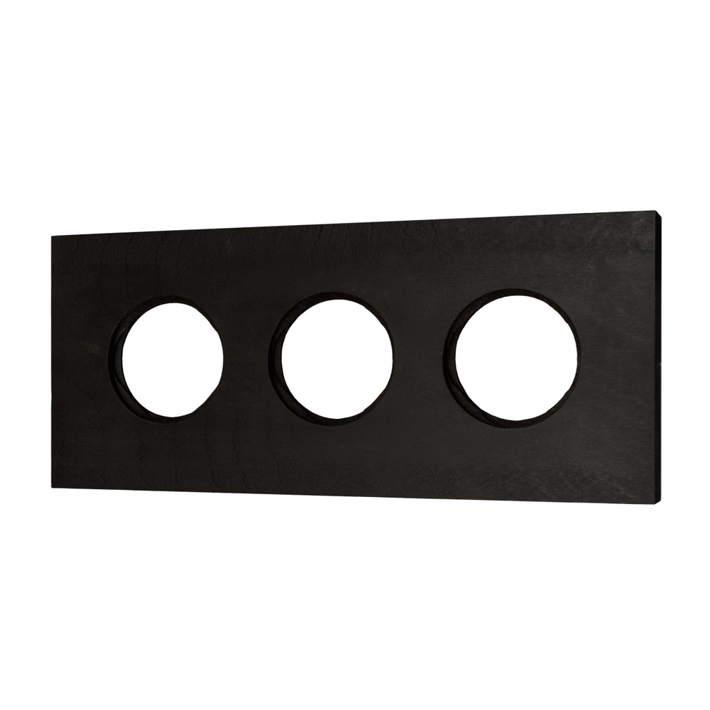 Рамка 3-х постовая, скрытый монтаж, Шедель Форест, дерево, цвет угольно-черный BF7-630-119