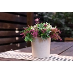 Горшок Эко Цилиндр ,Слоновая Кость, пластиковый горшок с дренажным дном ,д.20 н.21 5,2 л