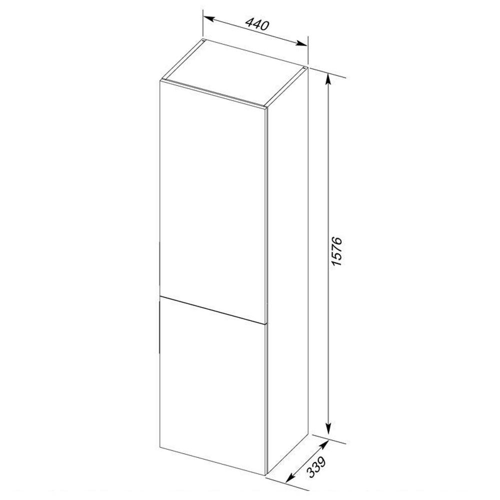 Шкаф-пенал для ванной Aquanet Алвита 40 крем