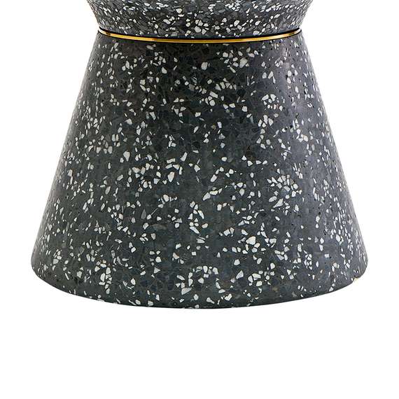 Журнальный столик Bayn, Ø60х32 см, черное терраццо