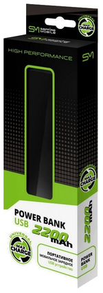 Портативная батарея SAPFIRE 2200mAh с кабелем USB-microUSB