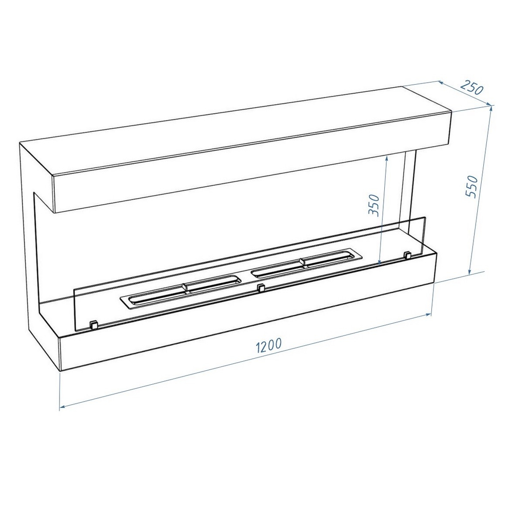 Биокамин Firelight BFP/W-120 View