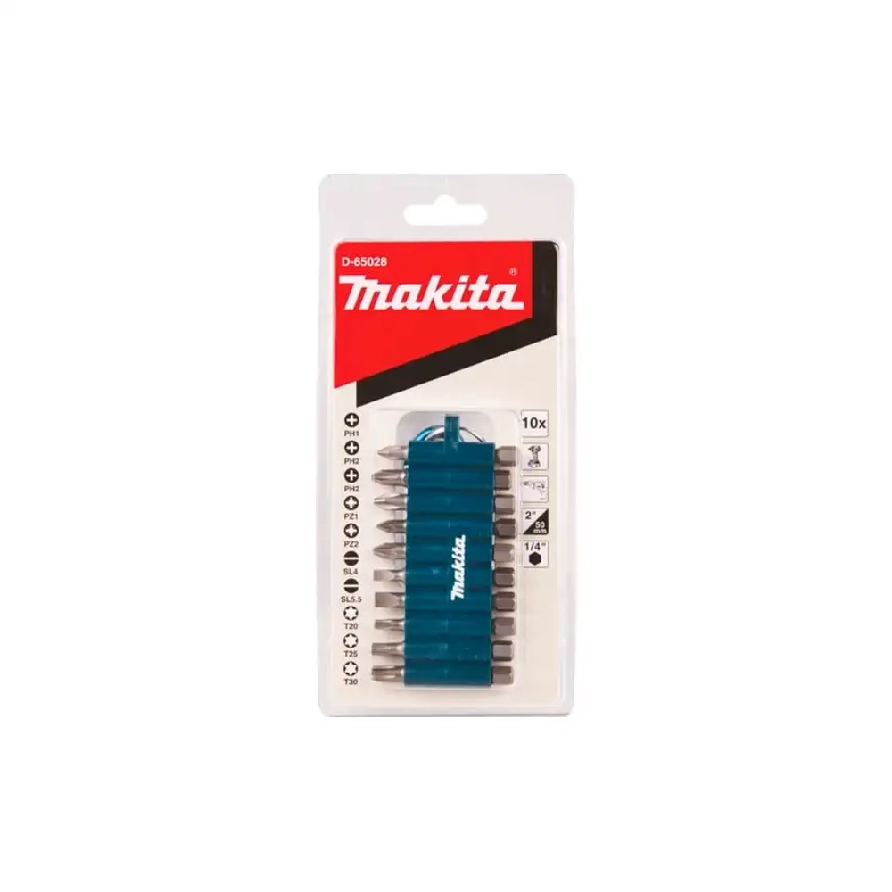 Набор насадок для шуруповёрта 10 штук Makita D-65028