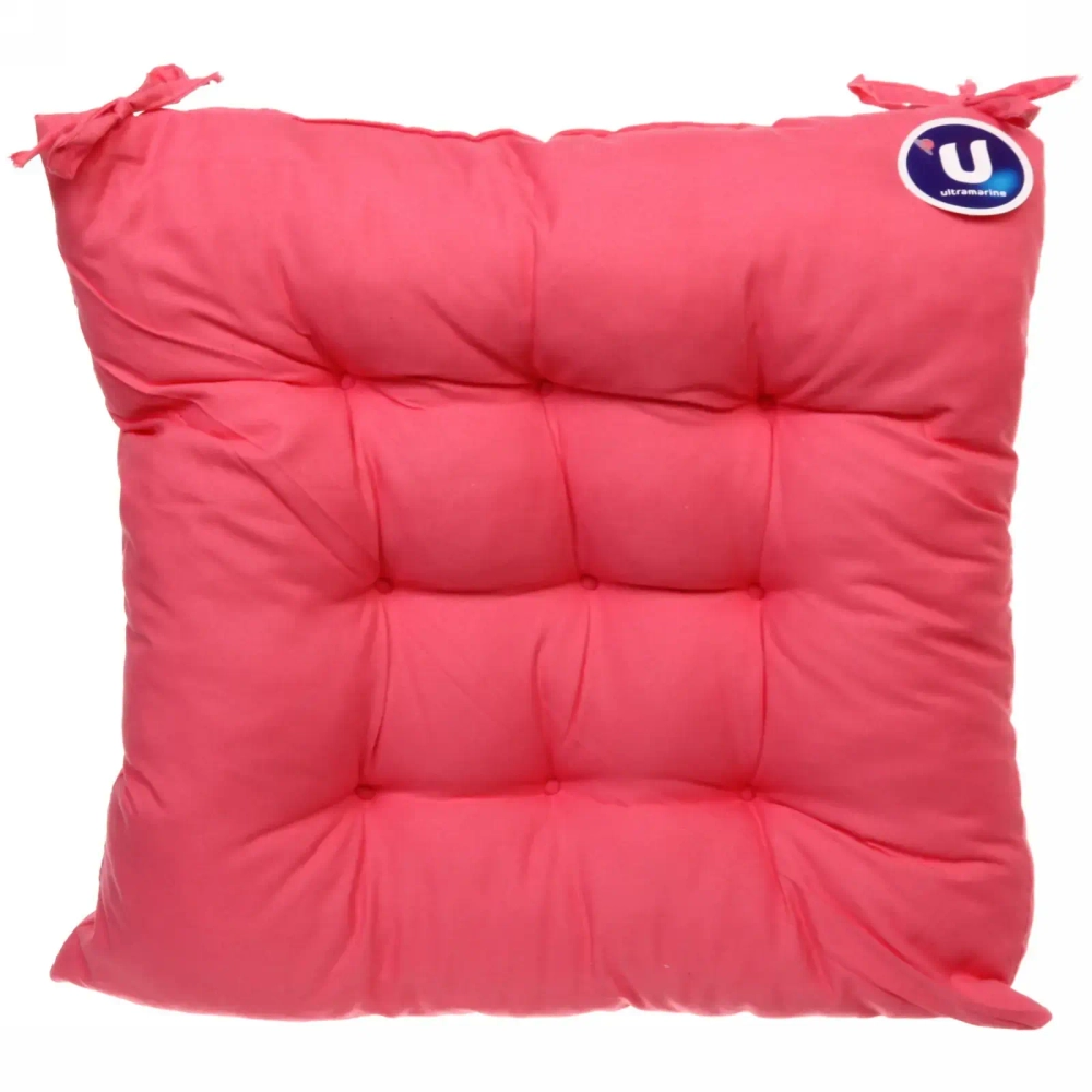 Сидушка на стул 40*40см «ИДЕА» цвет розовый