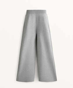 OYSHO Прямые брюки с резинкой по бокам, серый