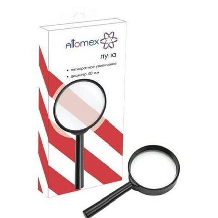 Лупа офисная 40мм, 5-ти кратное увеличение, пластиковая оправа, Attomex