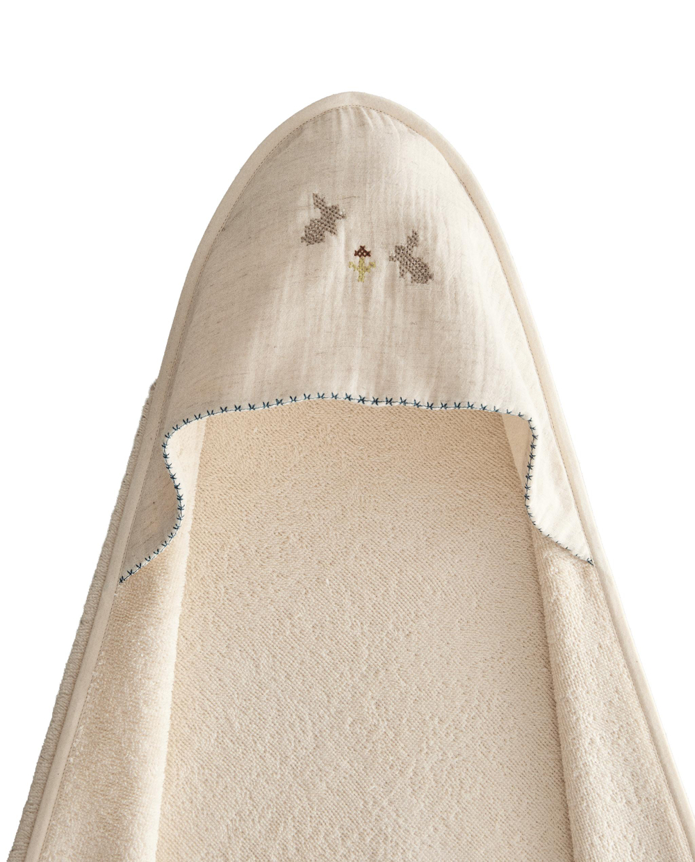Zara Home Детское полотенце с капюшоном из хлопка, бежевый, 80x80 см · 5679/423