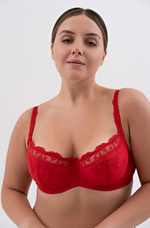 1137 бюстгальтер "Красный с фуксией"