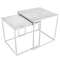 Стол журнальный МеталлАрт М002 белый мрамор/белый