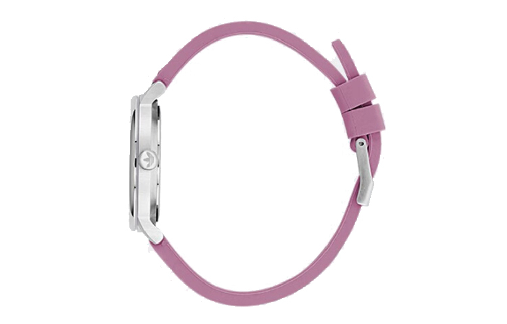 Adidas Originals STYLE Wrist Watch Quartz Movement Silicone Strap Silver Dial Women"s Watch 50m Water Resistant