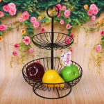 Фруктовница «Brownie» 2 яруса (16*25*36см) полоски черная