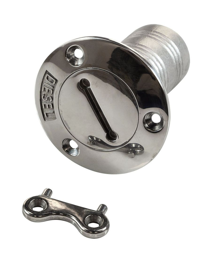 Горловина заливная для дизтоплива 38 мм , нерж. сталь  с ключом