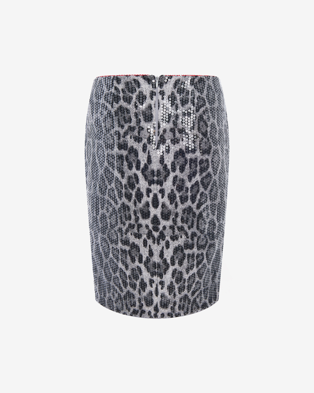 Юбка мини из пайеток с леопардовым принтом